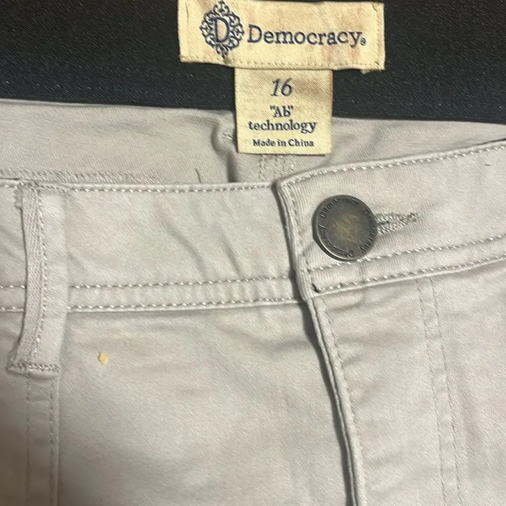 EXCELLENT CONDITION DEMOCRACY “Ab”TECHNOLOGY HI-RISE CARGO UTILITY PANTS SIZE 16 - Picture 6 of 7
